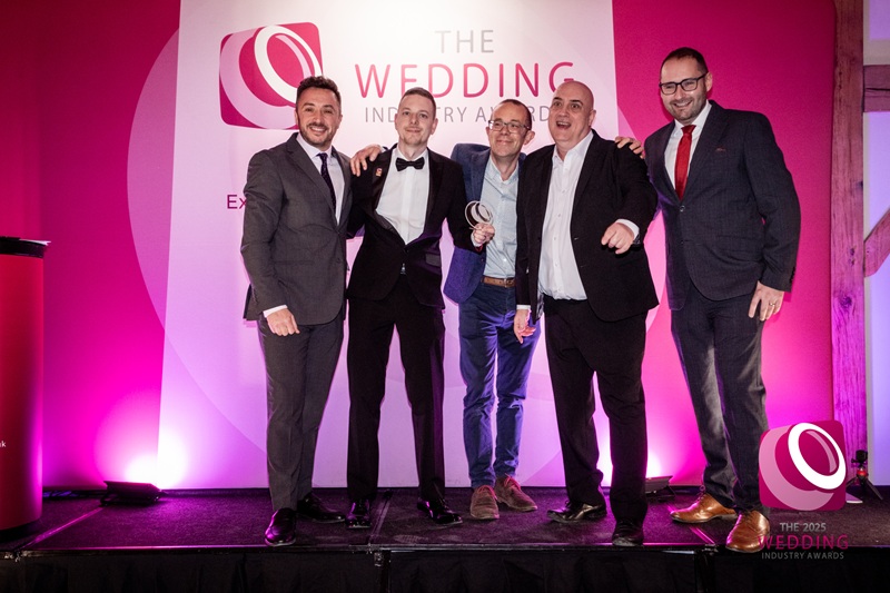 Andrew (right) at The Wedding Industry Awards)