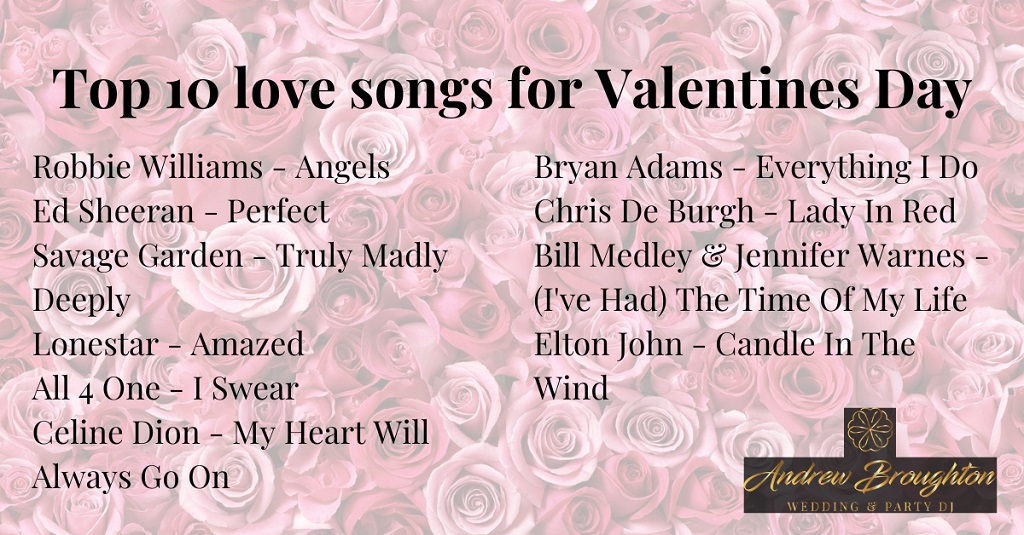 Top love songs perfect for Valentine's Day