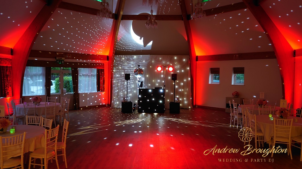 Red wedding venue colour theme