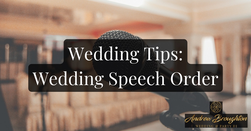 Wedding speech order