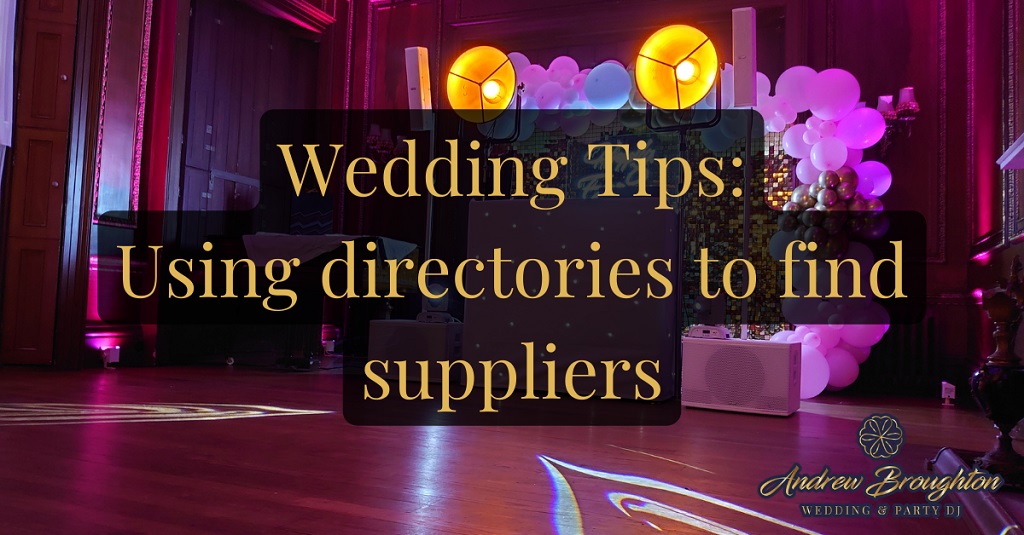 Tips on using directories to find wedding suppliers